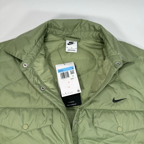 NWT New Nike Sportswear Essential Women's Quilted Trench M Coat Jacket Button - Picture 7 of 7